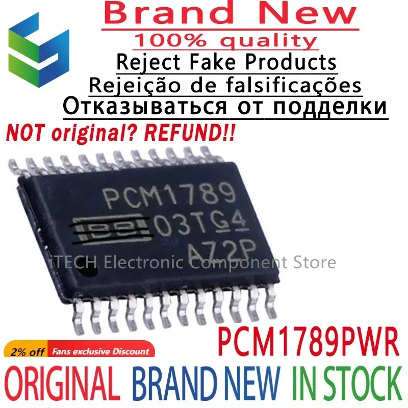 10 шт./партия, оригинальные и оригинальные блоки питания PCM1789PWR с логотипом PCM1789 TSSOP24
10 шт./партия, оригинальные и оригинальные блоки питания PCM1789PWR с логотипом PCM1789 TSSOP24
