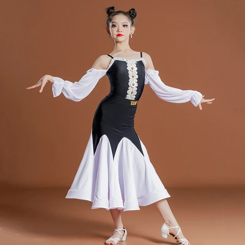 Latin Dance Dress Clothes Kids Long Sleeve Tops Skirt Women Girls Ballroom Tango Costume Cha Cha Rumba Performance Dancewear
Latin Dance Dress Clothes Kids Long Sleeve Tops Skirt Women Girls Ballroom Tango Costume Cha Cha Rumba Performance Dancewear