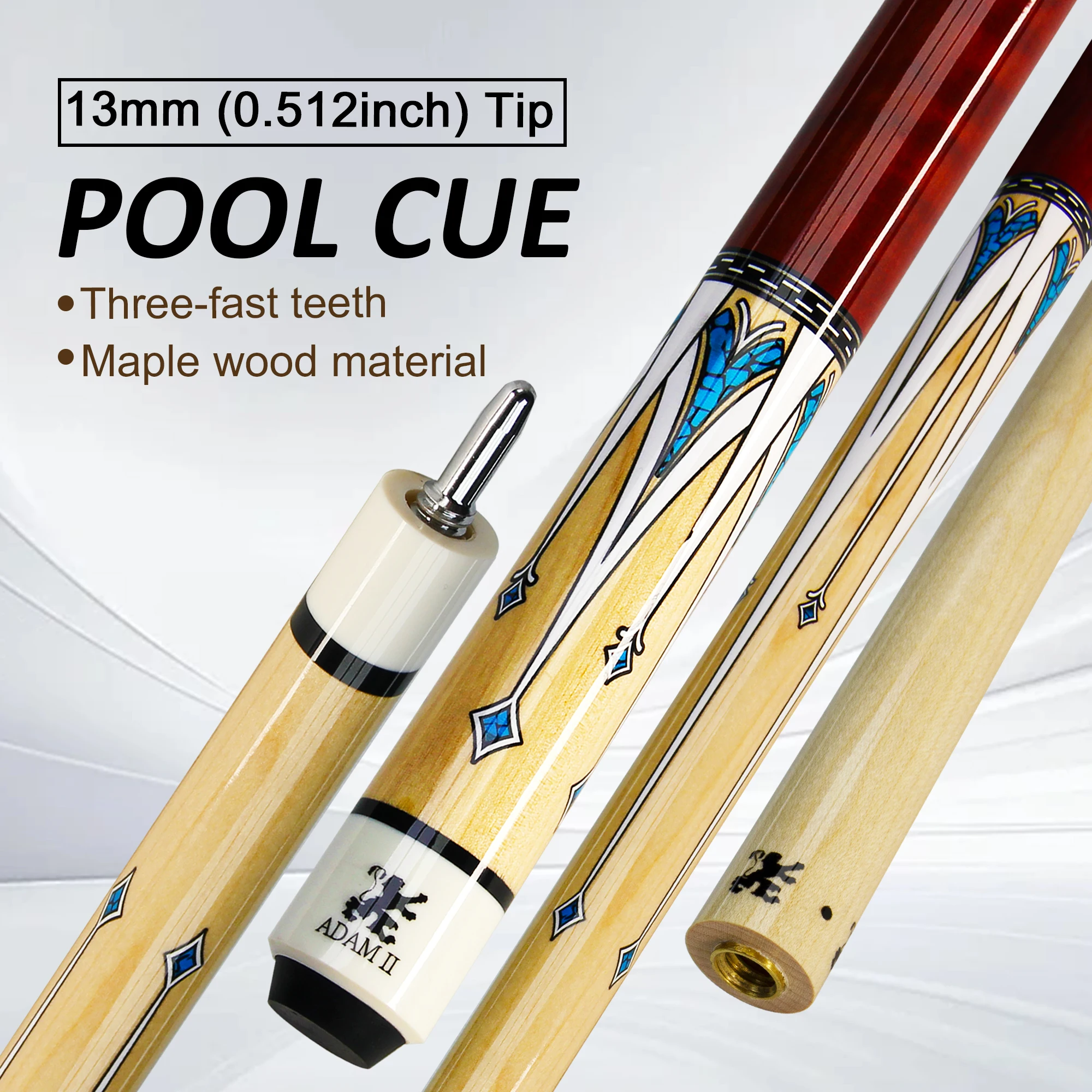13mm Canadian Maple Pool Cue joint Quickly connect teeth for Beginners/Intermediate Players High Quality Elegant Pattern Shaft
13mm Canadian Maple Pool Cue joint Quickly connect teeth for Beginners/Intermediate Players High Quality Elegant Pattern Shaft