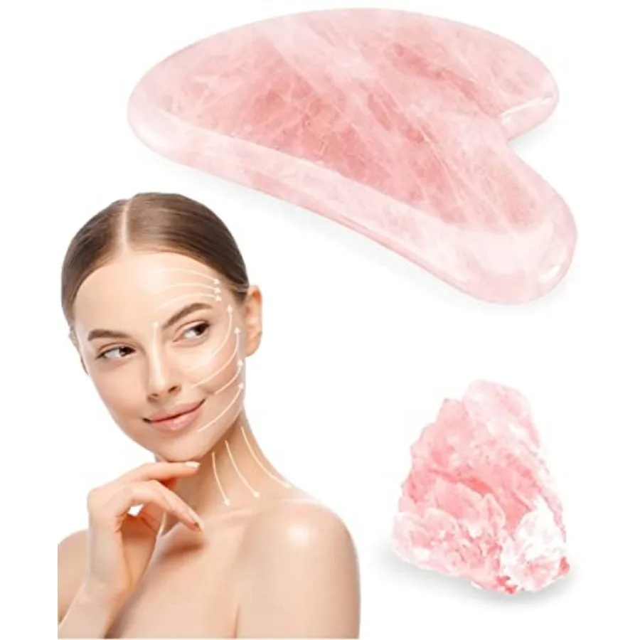 Natrual Rose Quartz Gua Sha Facial Tools Guasha Tool for Face Sculpting, Shaping, Reduce Puffiness, Tension Relief Massage Ston
Natrual Rose Quartz Gua Sha Facial Tools Guasha Tool for Face Sculpting, Shaping, Reduce Puffiness, Tension Relief Massage Ston