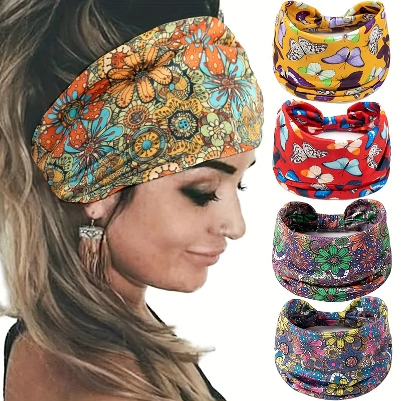 Floral Butterfly Print Knotted Headband Women Sports Fitness Exercise Band
Floral Butterfly Print Knotted Headband Women Sports Fitness Exercise Band