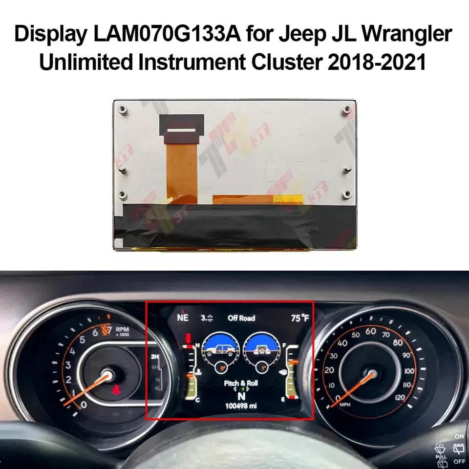 Дисплей приборной панели для Jeep JL Wrangler Unlimited, приборная панель LAM070G133A
Дисплей приборной панели для Jeep JL Wrangler Unlimited, приборная панель LAM070G133A