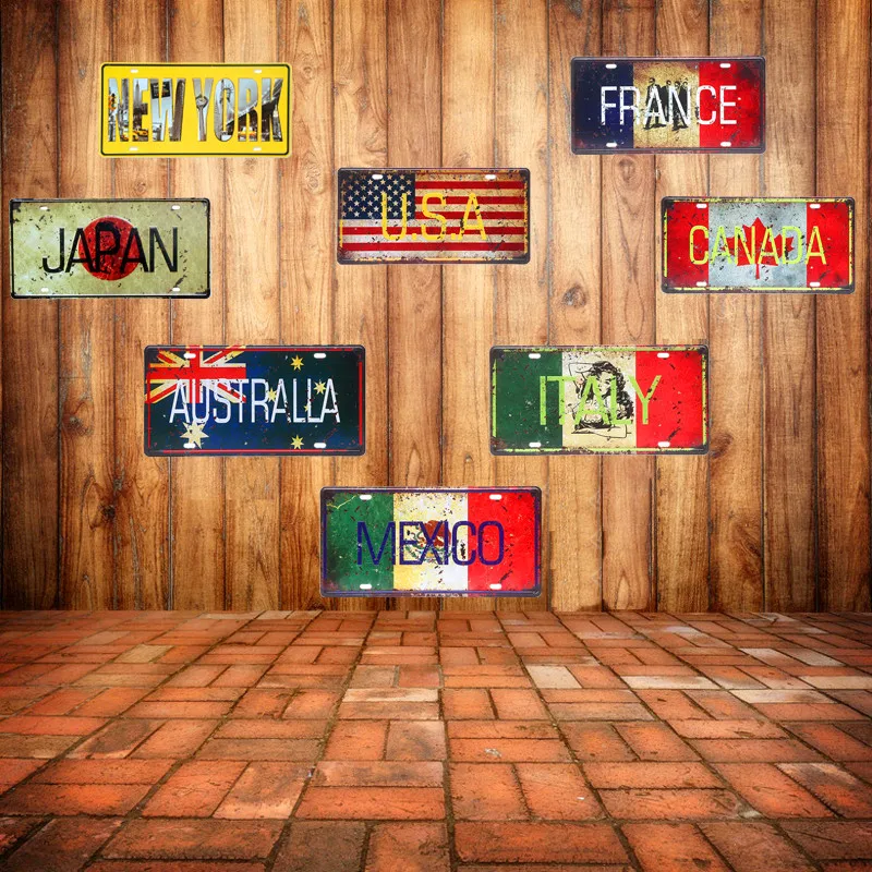 Mexico Italy France Car Metal Plate Vintage Home Decorative Country Tin Sign Bar Cafe Art Wall Decor Painting USA Plaque 30x15cm
Mexico Italy France Car Metal Plate Vintage Home Decorative Country Tin Sign Bar Cafe Art Wall Decor Painting USA Plaque 30x15cm