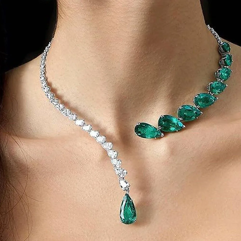 Water Drop Necklace for Women Elegant Bride Wedding Green Rhinestone Accessories Jewelry Luxury Indian Open Neck Chain Jewelry
Water Drop Necklace for Women Elegant Bride Wedding Green Rhinestone Accessories Jewelry Luxury Indian Open Neck Chain Jewelry