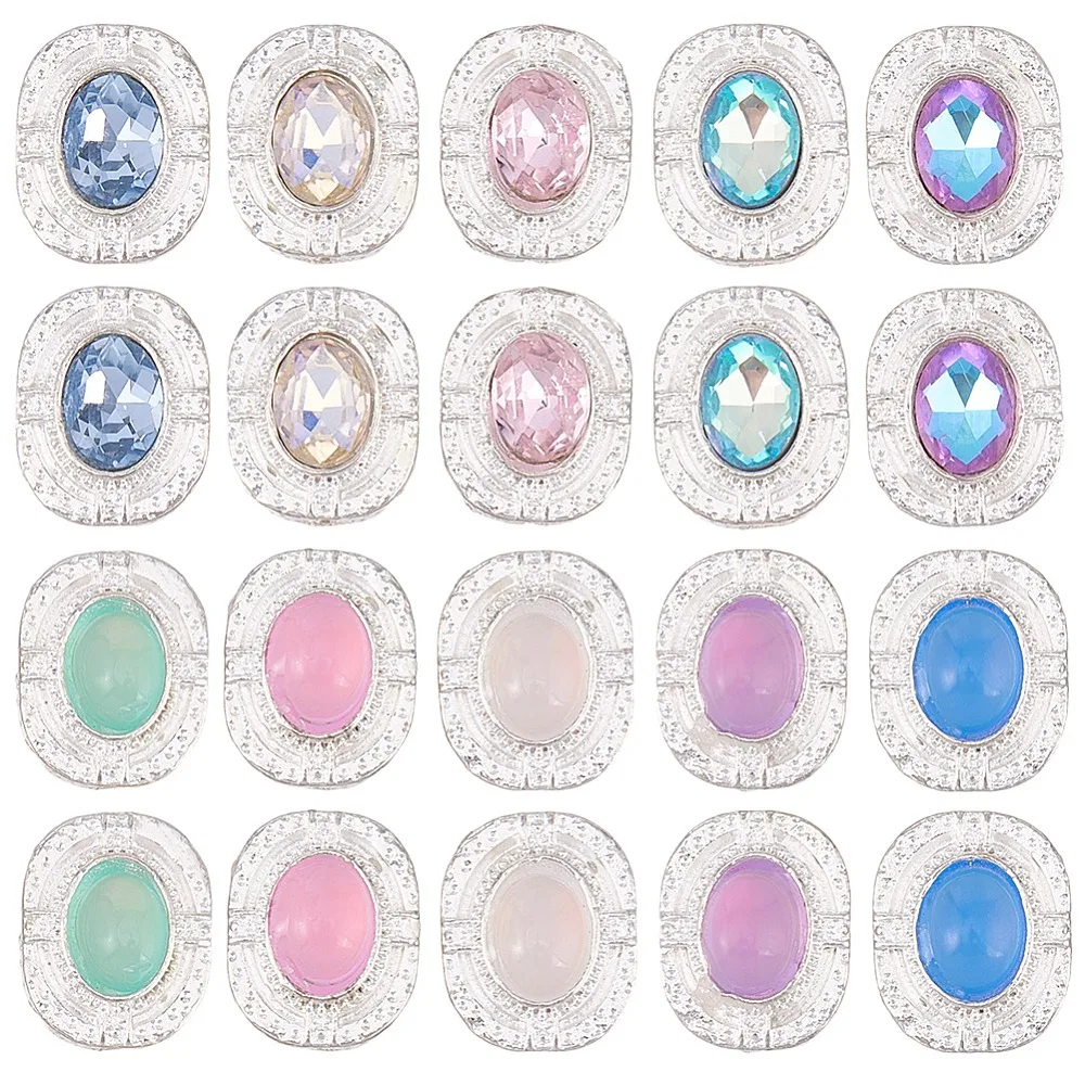 20Pcs Alloy Glass Beads Silver Oval 14.5x12x7.5mm Hole: 2mm
20Pcs Alloy Glass Beads Silver Oval 14.5x12x7.5mm Hole: 2mm