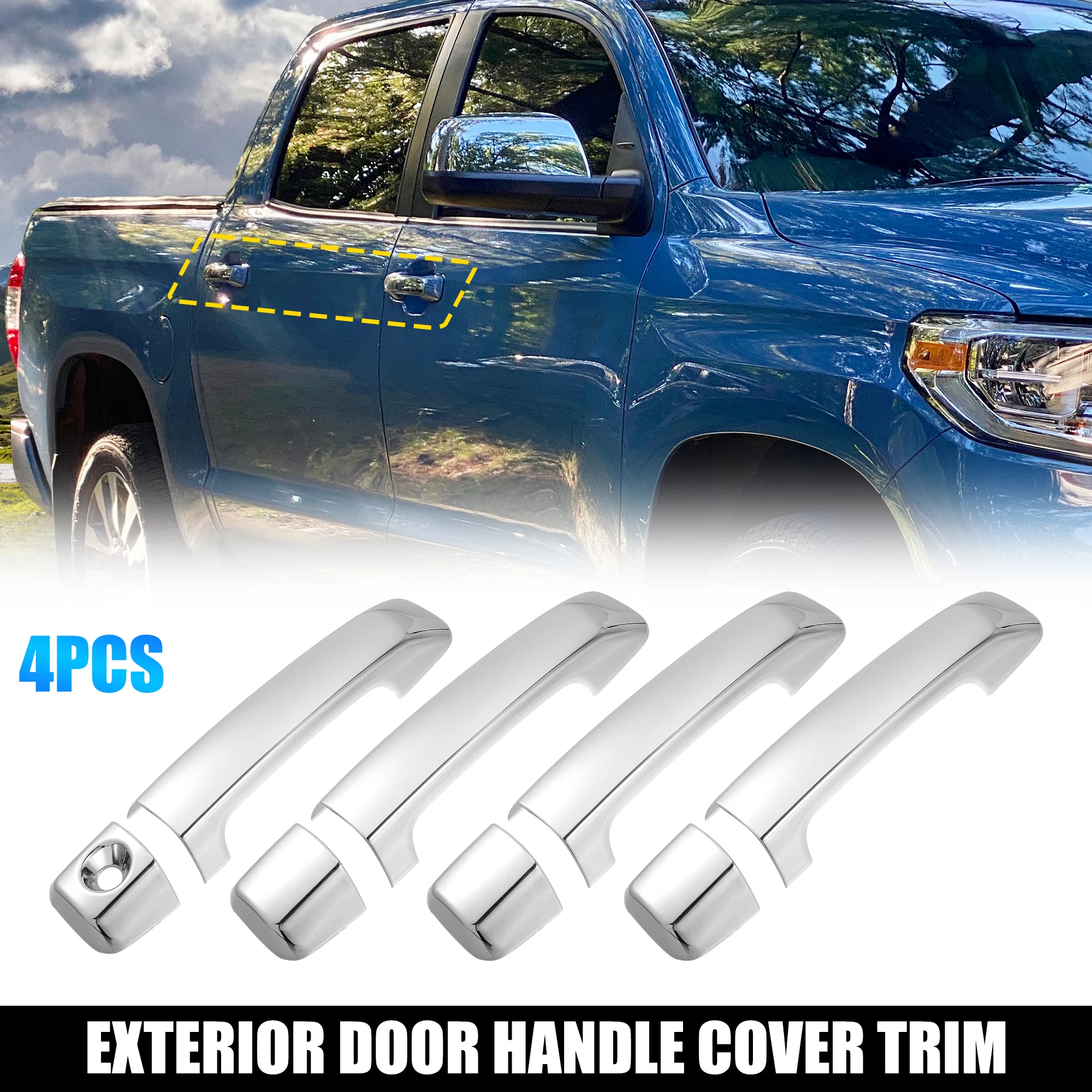 Uxcell 4pcs Chrome Plated Exterior Side Door Handle Cover Trim for Toyota Tundra 2007-2020 Outer Door Handle Cover ABS
Uxcell 4pcs Chrome Plated Exterior Side Door Handle Cover Trim for Toyota Tundra 2007-2020 Outer Door Handle Cover ABS