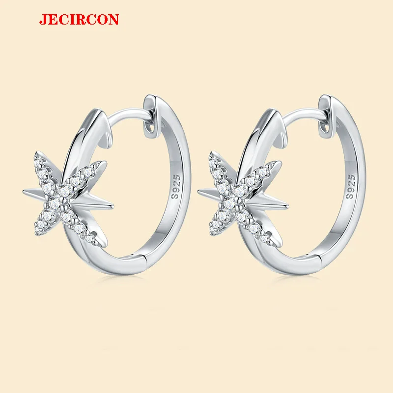 JECIRCON Sparkle X-Design! Full Moissanite S925 Sterling Silver Huggie Hoops, Must Have Fashion Earrings Sparkling Daily Jewelry
JECIRCON Sparkle X-Design! Full Moissanite S925 Sterling Silver Huggie Hoops, Must Have Fashion Earrings Sparkling Daily Jewelry