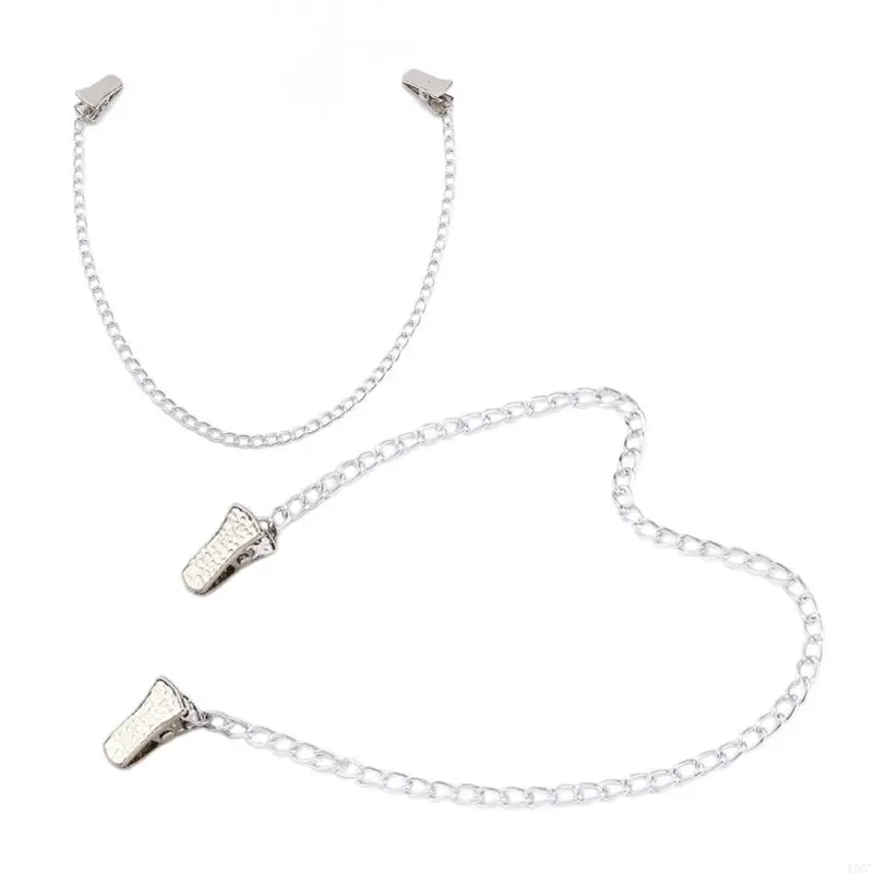 Y5GC 2PCS Silver Sweater Chain Clip for Women and Men Popular All Matching Sweater Chain Elegant Chain for Various Occasion
Y5GC 2PCS Silver Sweater Chain Clip for Women and Men Popular All Matching Sweater Chain Elegant Chain for Various Occasion