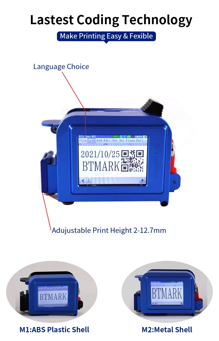 Small Expiry Date Portable Date Coding Handheld Logo Thermal Inkjet Printing Machine
Small Expiry Date Portable Date Coding Handheld Logo Thermal Inkjet Printing Machine