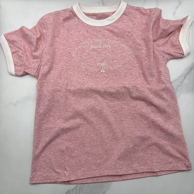 BP New Summer Pink Short Sleeves Cherry T-Shirt for Kids Cherry Brand White Clothes for Girl Kids 
BP New Summer Pink Short Sleeves Cherry T-Shirt for Kids Cherry Brand White Clothes for Girl Kids