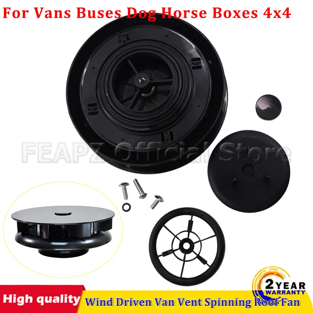Black Or White Wind Driven Van Vent Spinning Roof Fan Low Profile Air Rotary For Vans Buses Dog Horse Boxes Ambulances 4x4 Boats
Black Or White Wind Driven Van Vent Spinning Roof Fan Low Profile Air Rotary For Vans Buses Dog Horse Boxes Ambulances 4x4 Boats