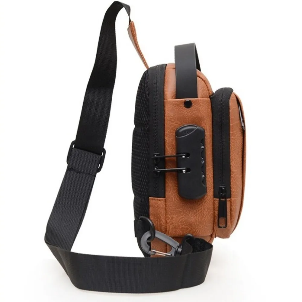Anti-Theft Men's Chest Bag PU Leather Large Capacity Men's Crossbody Sling Bag Waterproof with USB Charging Single Shoulder Bag
Anti-Theft Men's Chest Bag PU Leather Large Capacity Men's Crossbody Sling Bag Waterproof with USB Charging Single Shoulder Bag