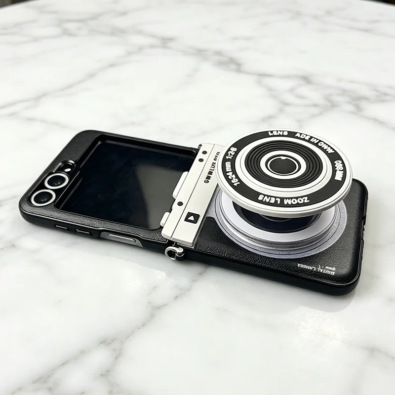 For Samsung z flip 5 case Luxury magnetic camera stand phone cases for samsung galaxy zflip 5 cute case leather cover
For Samsung z flip 5 case Luxury magnetic camera stand phone cases for samsung galaxy zflip 5 cute case leather cover