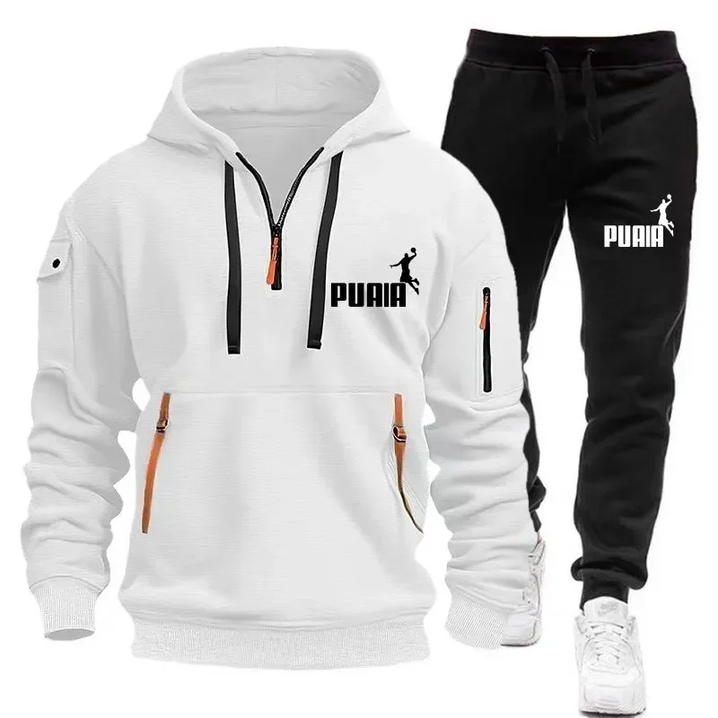 Men's tracksuit Zipper hoodie + Sweatpants 2-piece Fall/Winter Men's daily casual blazer Jogging suit Top and pants, tracksuit
Men's tracksuit Zipper hoodie + Sweatpants 2-piece Fall/Winter Men's daily casual blazer Jogging suit Top and pants, tracksuit