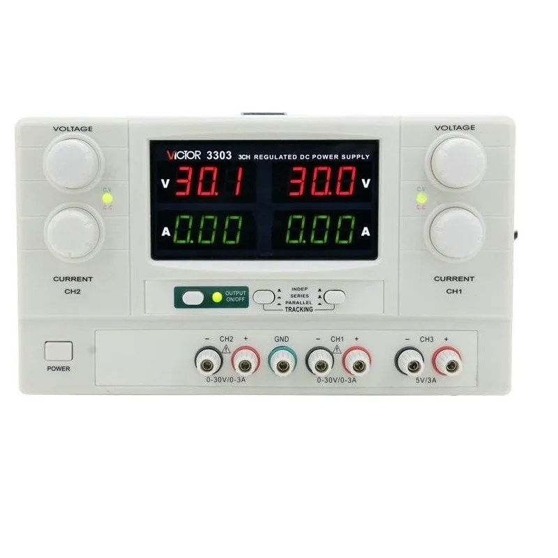 Victor 3303 30V 3A Stabilized Current 4 LED Display Adjustable Desktop DC Stabilized Power Supply
Victor 3303 30V 3A Stabilized Current 4 LED Display Adjustable Desktop DC Stabilized Power Supply