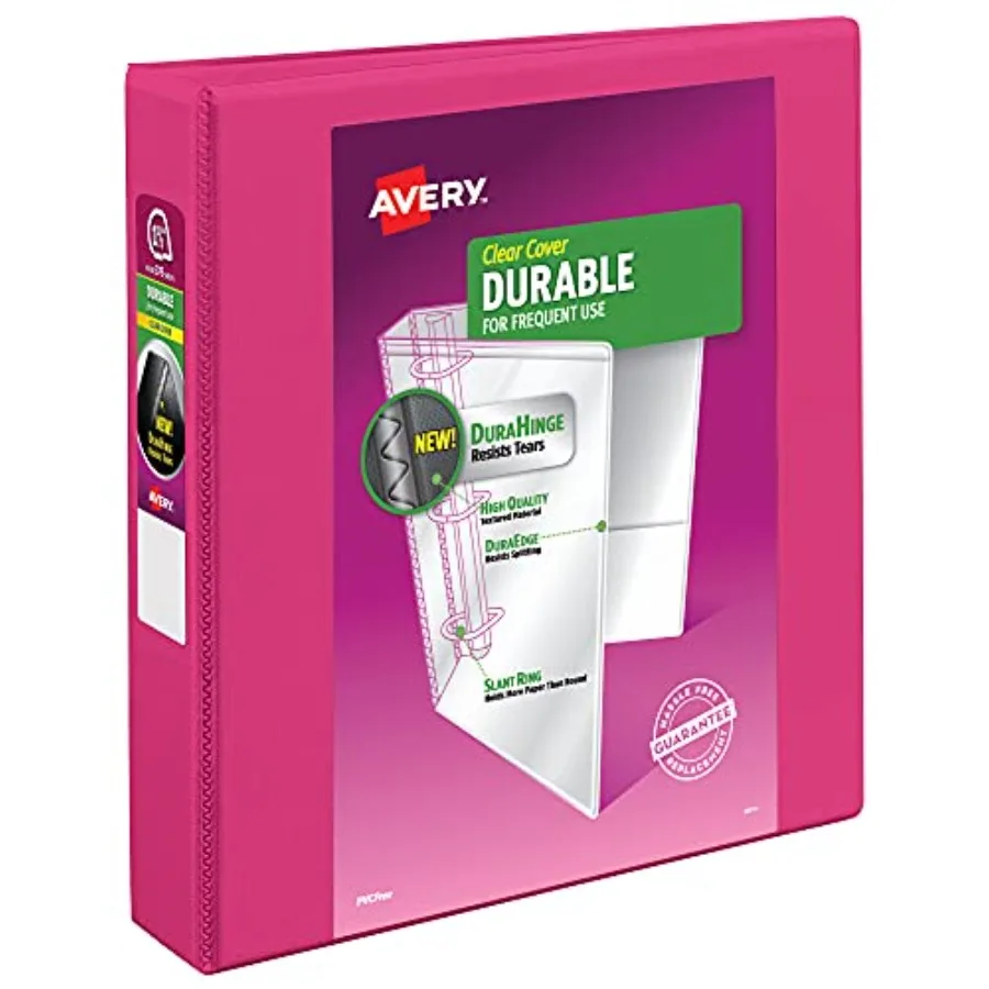 Durable View 3 Ring Binder, 1-1/2 Inch Slant Rings, 1 Pink Binder
Durable View 3 Ring Binder, 1-1/2 Inch Slant Rings, 1 Pink Binder