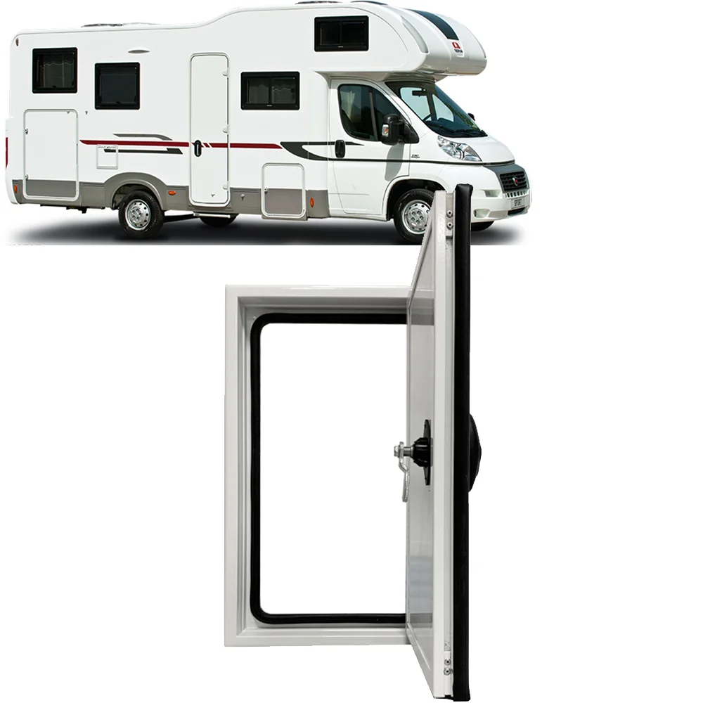 Aluminum Alloy RV Motorhome Front Door Waterproof Lockable White Exterior Luggage Storage Hatch With Ventilation And Insulation
Aluminum Alloy RV Motorhome Front Door Waterproof Lockable White Exterior Luggage Storage Hatch With Ventilation And Insulation