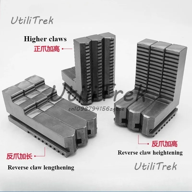 K11-250 Three-jaw chuck jaws, heightened, lengthened, universal
K11-250 Three-jaw chuck jaws, heightened, lengthened, universal