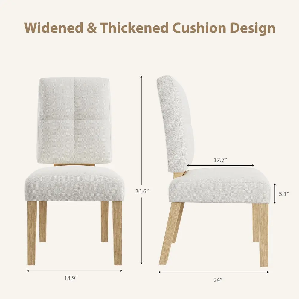Wooden Dining Chairs Set of 4, Dining Room Chairs with Wood Legs, CloudLike Cushion amp Reinforcement Structure Design for Kitc
Wooden Dining Chairs Set of 4, Dining Room Chairs with Wood Legs, CloudLike Cushion amp Reinforcement Structure Design for Kitc