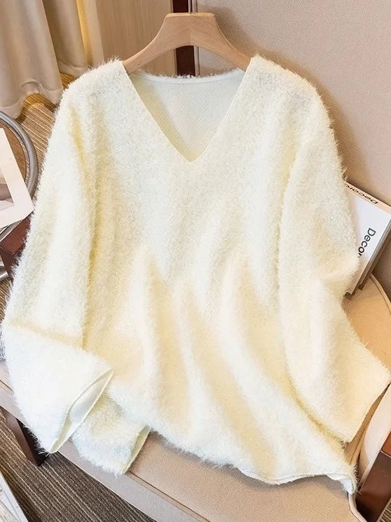 Winter Thiened Woolen Sweater V-Ne Knitted Top Large Size Women's Faion Commute Sle Korean Version Water Rabbit Velvet
Winter Thiened Woolen Sweater V-Ne Knitted Top Large Size Women's Faion Commute Sle Korean Version Water Rabbit Velvet