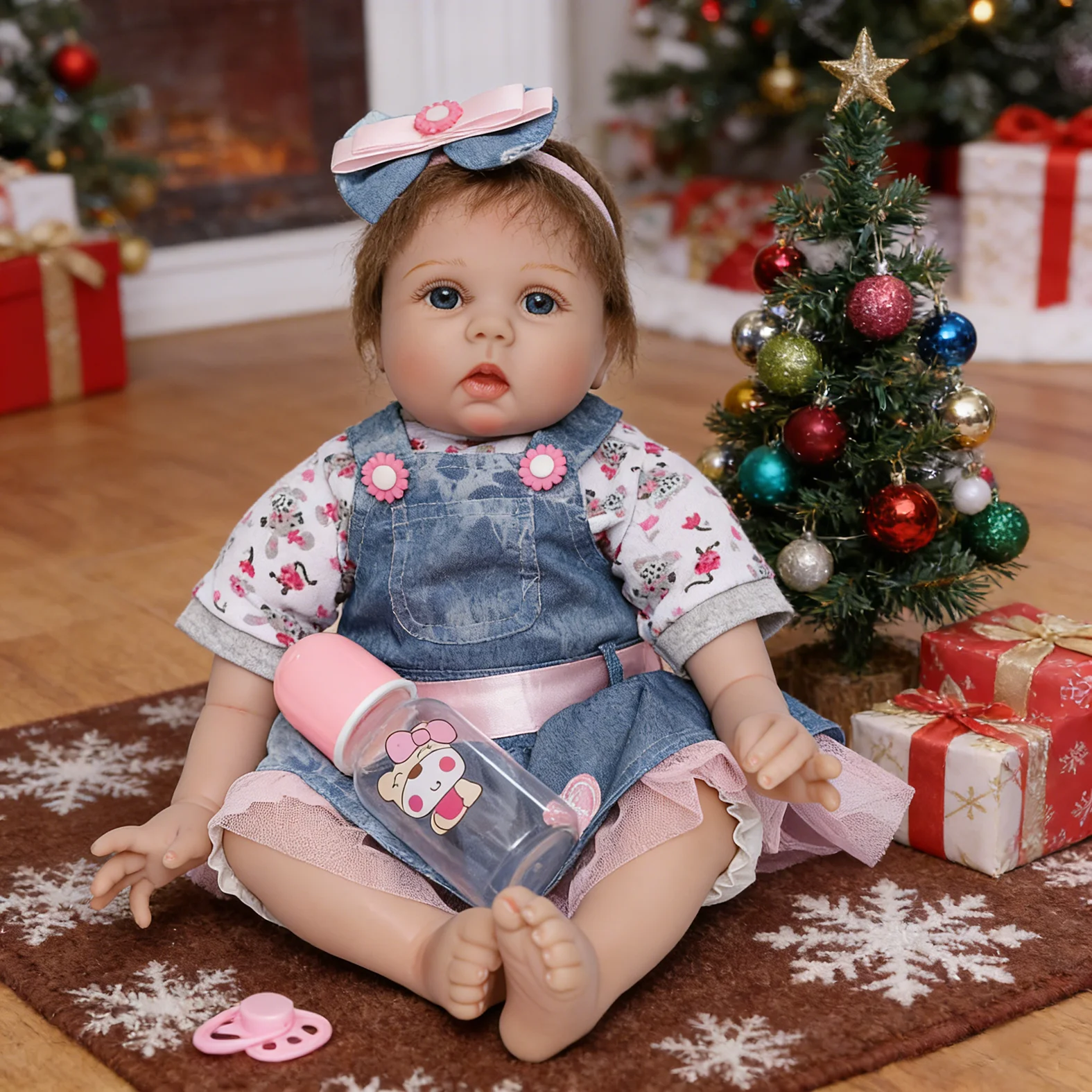 22 Inch 55cm Reborn Doll Boy Realistic Silicone Vinyl Baby Lifelike Newborn Weighted Cloth Body Soft Collectible Toy
22 Inch 55cm Reborn Doll Boy Realistic Silicone Vinyl Baby Lifelike Newborn Weighted Cloth Body Soft Collectible Toy