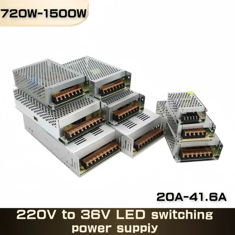 1PCS AC 110V-220V TO DC 36V 20A 22.2A 27.8A 33A 41.6A Switch Power Supply Driver Adapter LED Strip Light dc power supply
1PCS AC 110V-220V TO DC 36V 20A 22.2A 27.8A 33A 41.6A Switch Power Supply Driver Adapter LED Strip Light dc power supply