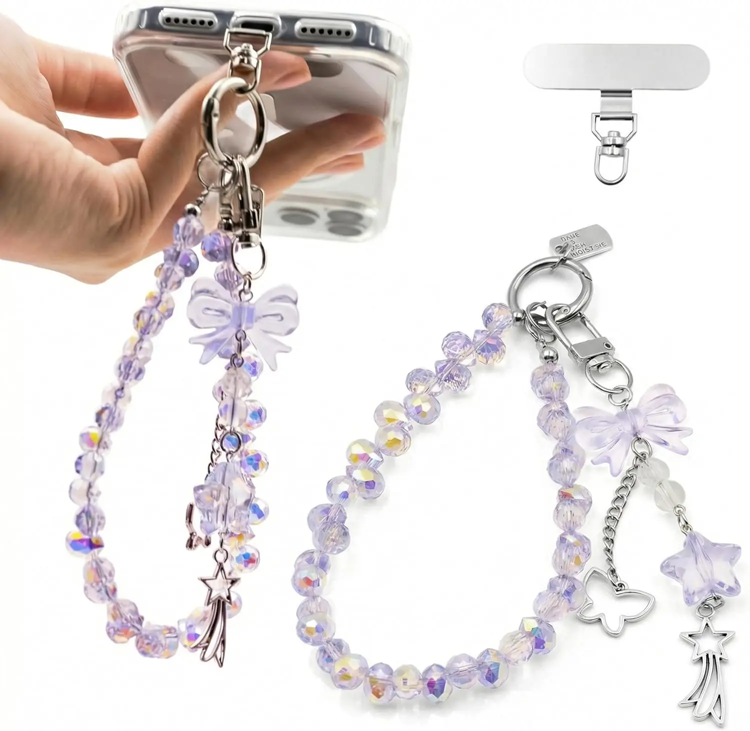 Crystal Beaded Phone Wrist Strap, Cute Cellphone Lanyard Chain, Bow Keychain Wristlet Bag Charms for Women
Crystal Beaded Phone Wrist Strap, Cute Cellphone Lanyard Chain, Bow Keychain Wristlet Bag Charms for Women