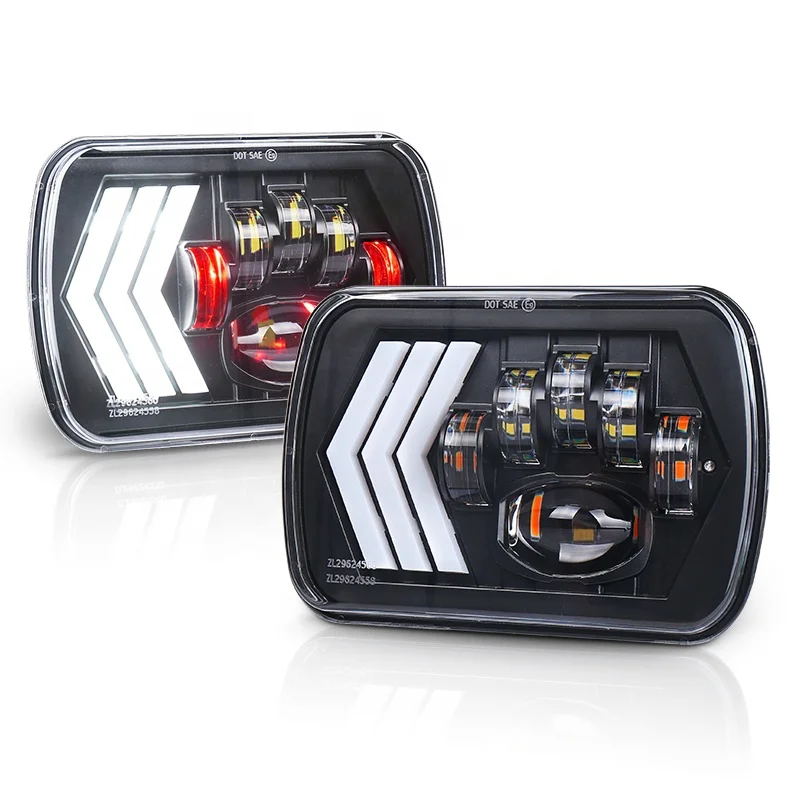 5x7 7x6 Inch Trucks Headlight Red Background Rectangular Headlight DRL Turn Signal Led Headlight
5x7 7x6 Inch Trucks Headlight Red Background Rectangular Headlight DRL Turn Signal Led Headlight