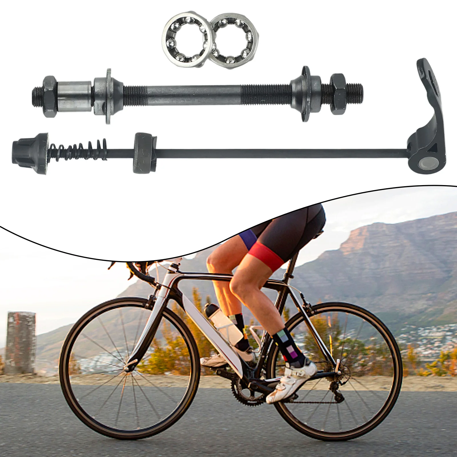 1Set MTB Bike Axle Front Rear Quick Release Skewers Tools With 25mm 1/4 Hub Bearings For 6 7 8 Speed Universal Bicycle Part
1Set MTB Bike Axle Front Rear Quick Release Skewers Tools With 25mm 1/4 Hub Bearings For 6 7 8 Speed Universal Bicycle Part