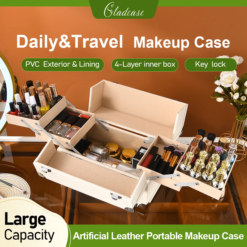 GLADCASE Portable Cosmetic Storage Case Makeup Artists Makeup ToolBox Beauty Nail Cosmetic Organizer Handheld Makeup Case
GLADCASE Portable Cosmetic Storage Case Makeup Artists Makeup ToolBox Beauty Nail Cosmetic Organizer Handheld Makeup Case