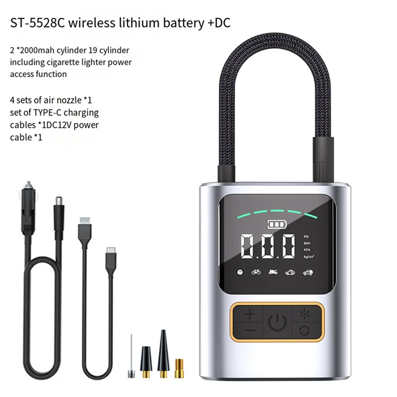150 PSI Portable Pocket Electric Air Pump Tire Inflator Air Compressor Compact Car Charger Inflator Pump For Bike,Ball-AT20
150 PSI Portable Pocket Electric Air Pump Tire Inflator Air Compressor Compact Car Charger Inflator Pump For Bike,Ball-AT20