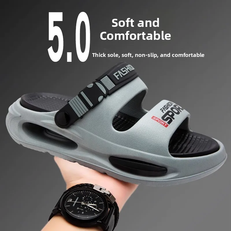 Men's Summer Anti-Slip Casual Slippers Driving Two-Way Wear Outdoor Sports Throwing Sensation Flat Sandals EVA Material
Men's Summer Anti-Slip Casual Slippers Driving Two-Way Wear Outdoor Sports Throwing Sensation Flat Sandals EVA Material