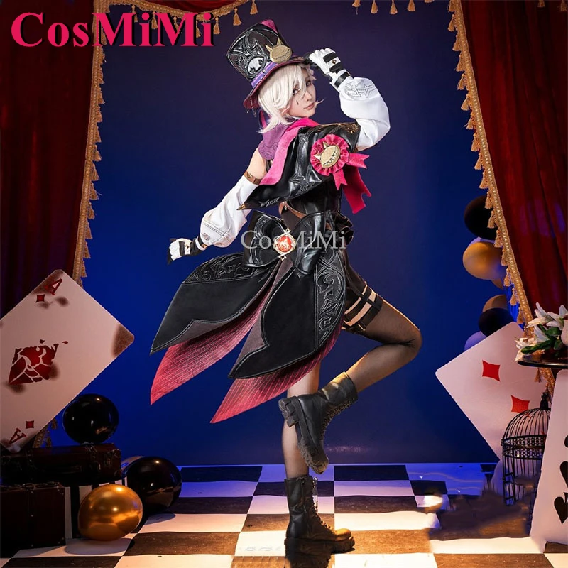 Косплей-игра CosMiMi Lyney, модный костюм Genshin, Милая Великолепная боевая униформа, Карнавальная яркость
Косплей-игра CosMiMi Lyney, модный костюм Genshin, Милая Великолепная боевая униформа, Карнавальная яркость