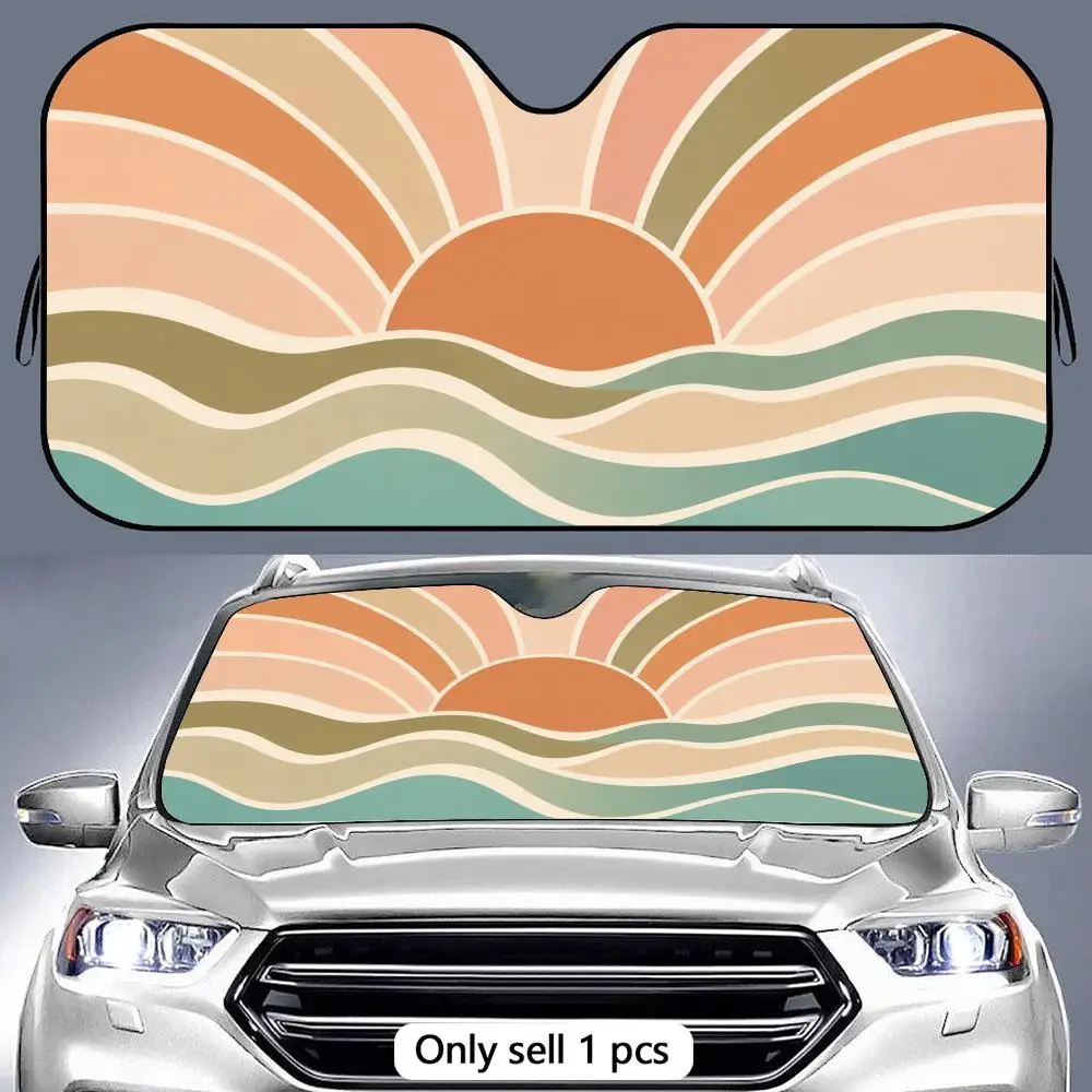 Retro Boho Sun Beach Ocean Summer Sun Visor Reusable Double-Sided Windshield Sun Visor UV Block Portable Heat Shield Cover
Retro Boho Sun Beach Ocean Summer Sun Visor Reusable Double-Sided Windshield Sun Visor UV Block Portable Heat Shield Cover