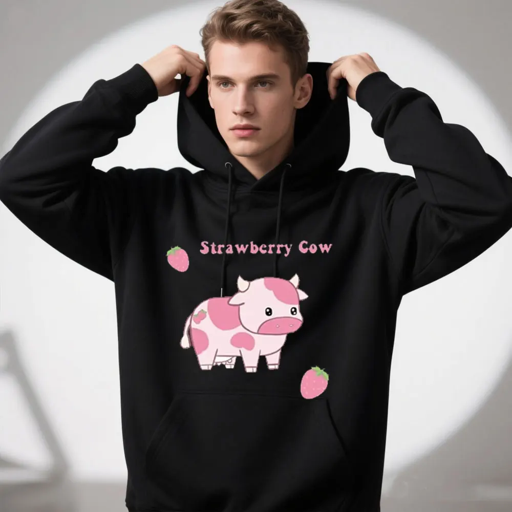 KEEVICI пуловеры для женщин, милая черная толстовка с принтом клубничной коровы, повседневный нечеткий топ, забавная одежда с милым узором
KEEVICI пуловеры для женщин, милая черная толстовка с принтом клубничной коровы, повседневный нечеткий топ, забавная одежда с милым узором