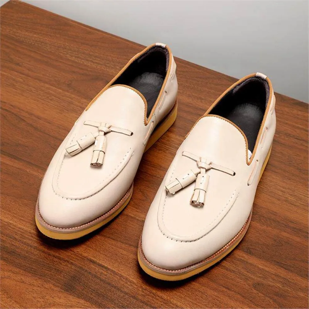 Genuine Leather Tassel Loafers for Men Soft Sole Peas Shoes Slip on Breathable Casual Leather Shoes Formal 2026
Genuine Leather Tassel Loafers for Men Soft Sole Peas Shoes Slip on Breathable Casual Leather Shoes Formal 2026