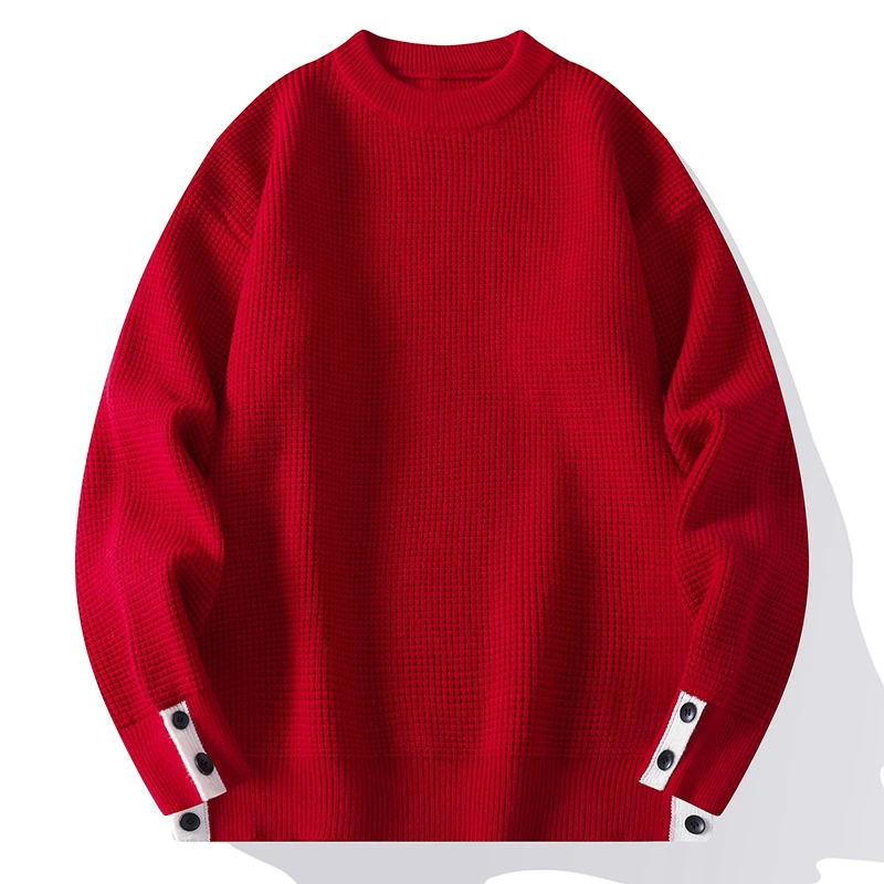 Trendy Cashmere Blend Fabric Sweater Warm Autumn Winter Wool Knitted Pullover Sweater With Cuff Button Design casual Tops
Trendy Cashmere Blend Fabric Sweater Warm Autumn Winter Wool Knitted Pullover Sweater With Cuff Button Design casual Tops