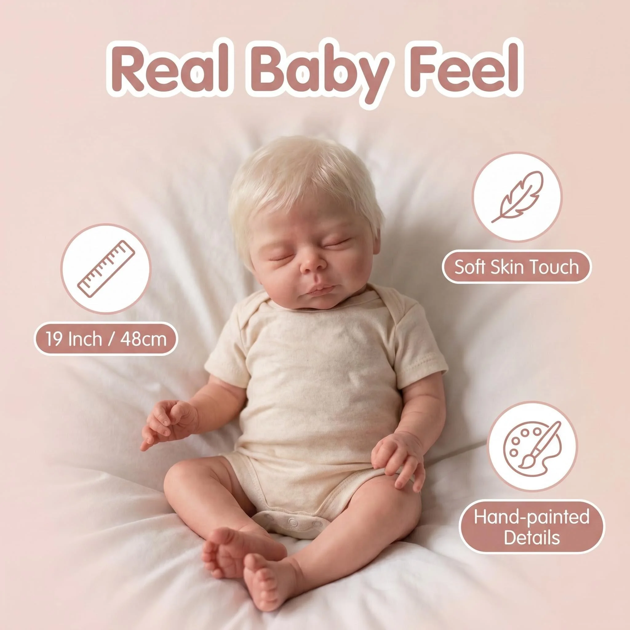 NPK 19inch Christopher Reborn Doll - Realistic 3D Skin Soft Body Hand Painted Hair Touchable Collectible Figure
NPK 19inch Christopher Reborn Doll - Realistic 3D Skin Soft Body Hand Painted Hair Touchable Collectible Figure
