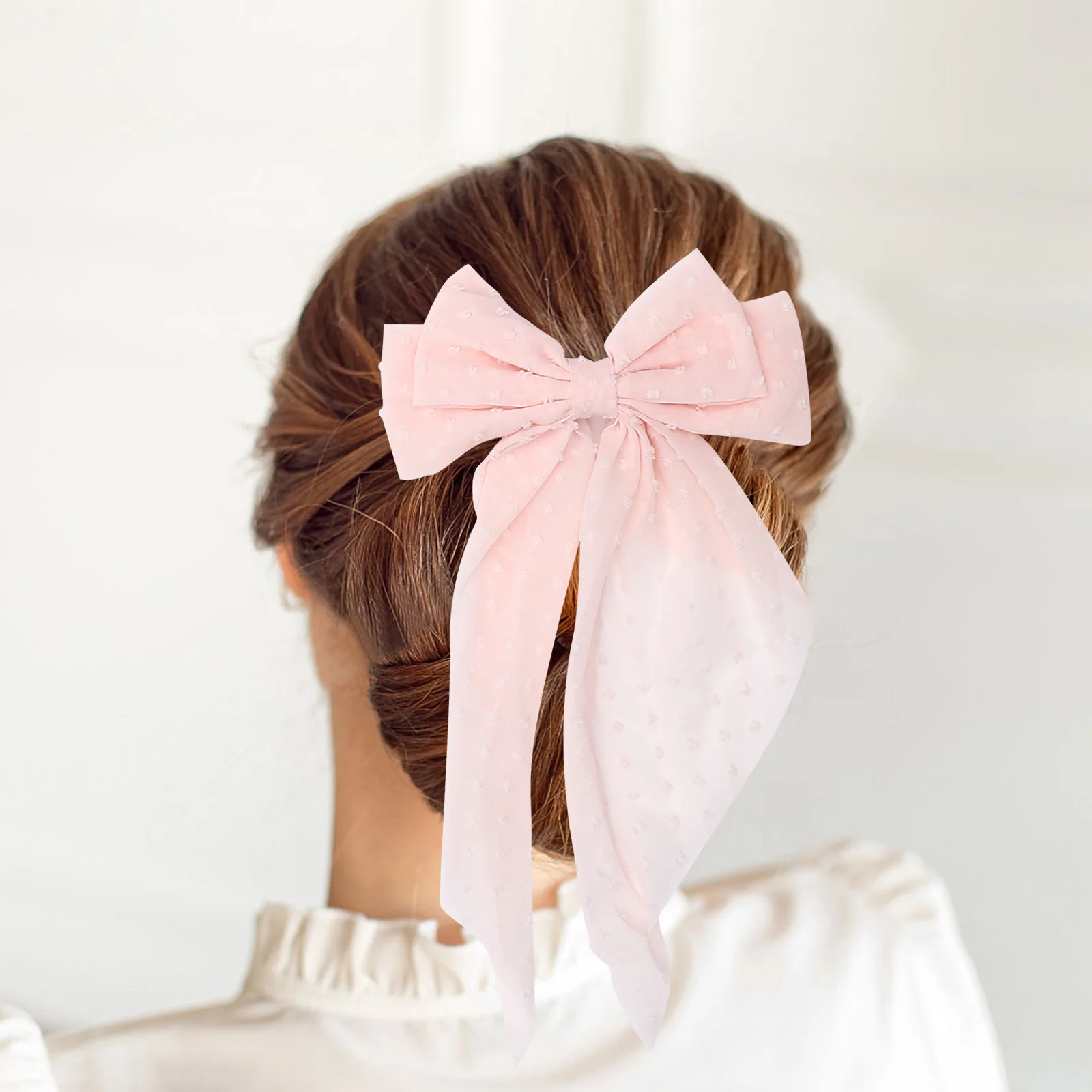 4 Pcs Silky Bow Hair Clip with Long Ribbon and Elegant Spring for The Back of Head 4pcs Baby Scrunchies Fabric Barrettes Women
4 Pcs Silky Bow Hair Clip with Long Ribbon and Elegant Spring for The Back of Head 4pcs Baby Scrunchies Fabric Barrettes Women
