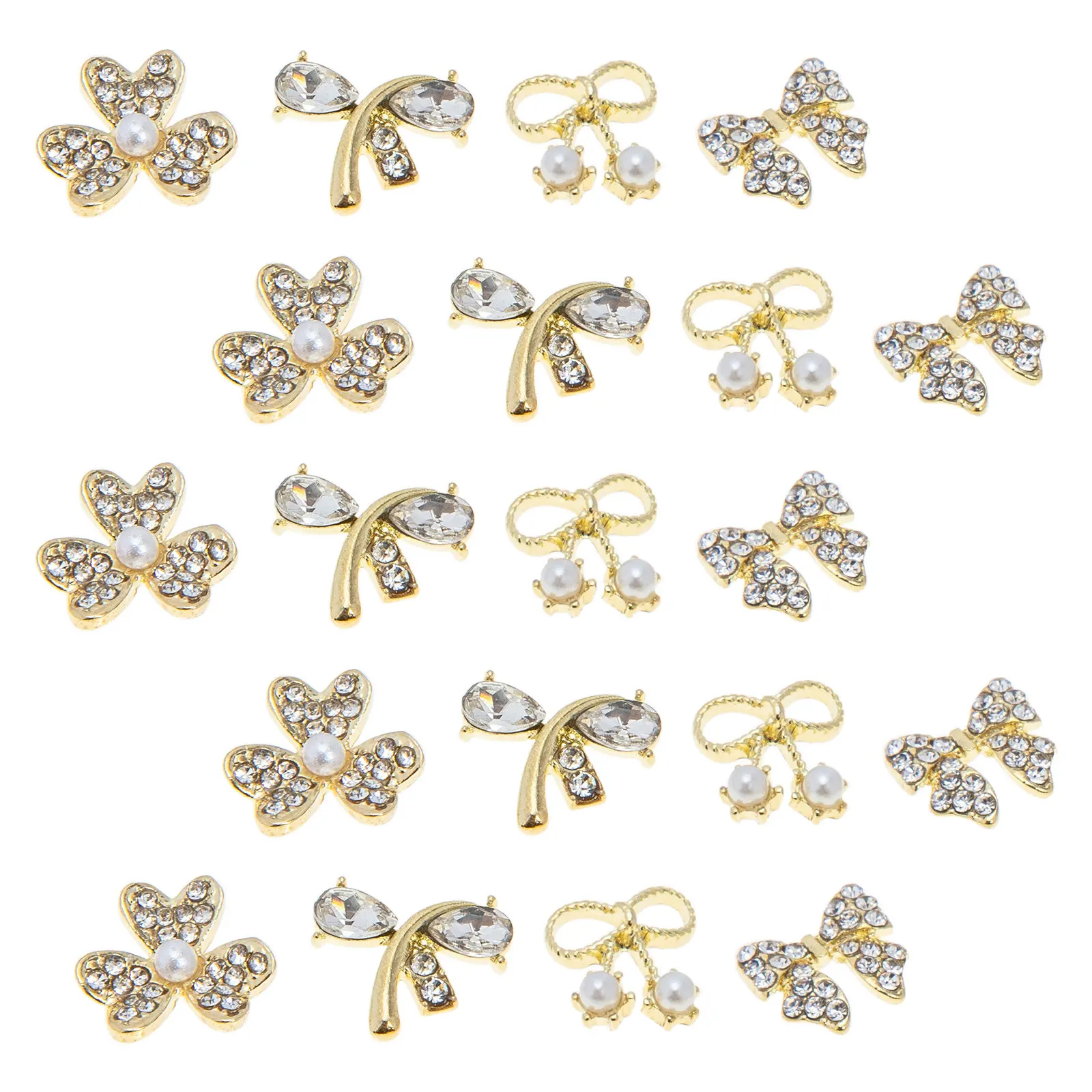 20Pcs Nail Decorations Rhinestone Pearl Bow Charms Creative 3D Manicure Accessories DIY Nail Art Ornaments Manicure Charms
20Pcs Nail Decorations Rhinestone Pearl Bow Charms Creative 3D Manicure Accessories DIY Nail Art Ornaments Manicure Charms