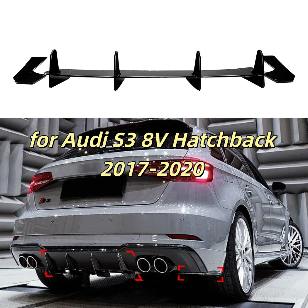 Car Rear Bumper Diffuser Lip Splitter Wind Knife Style Spoiler for Audi S3 8V Hatchback 2017-2020 Rear Bracket Deflector Guard
Car Rear Bumper Diffuser Lip Splitter Wind Knife Style Spoiler for Audi S3 8V Hatchback 2017-2020 Rear Bracket Deflector Guard
