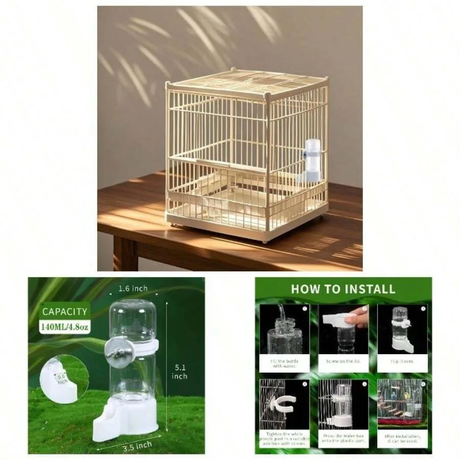 【New Arrival】140ML Bird Water Feeder, No-Drip Automatic Waterer for Parrots
【New Arrival】140ML Bird Water Feeder, No-Drip Automatic Waterer for Parrots