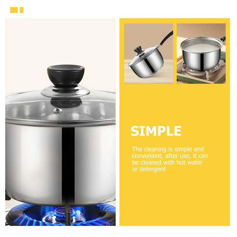 Thickened Kitchen Saucepan Cook Soup Stainless Steel Lid Design Small Breakfast Pots with Lids for Induction Cooktop
Thickened Kitchen Saucepan Cook Soup Stainless Steel Lid Design Small Breakfast Pots with Lids for Induction Cooktop