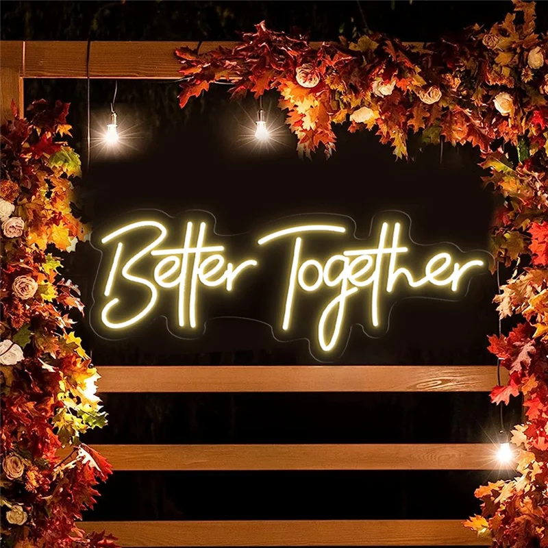 A44Z-Together Neon LED Sign Wedding Decor Party Neon Sign LED Lights Bedroom Room Decoration Wall Married Neon Lights Durable
A44Z-Together Neon LED Sign Wedding Decor Party Neon Sign LED Lights Bedroom Room Decoration Wall Married Neon Lights Durable
