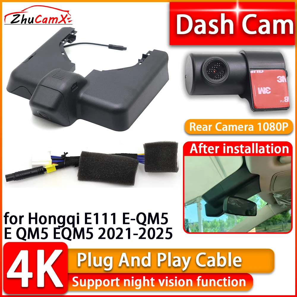 Wiifi 4K Dash Cam for Hongqi E111 E-QM5 E QM5 EQM5 2021-2025 DVR Front Rear Car Camera Plug and Play Video Recorder Night Vision
Wiifi 4K Dash Cam for Hongqi E111 E-QM5 E QM5 EQM5 2021-2025 DVR Front Rear Car Camera Plug and Play Video Recorder Night Vision
