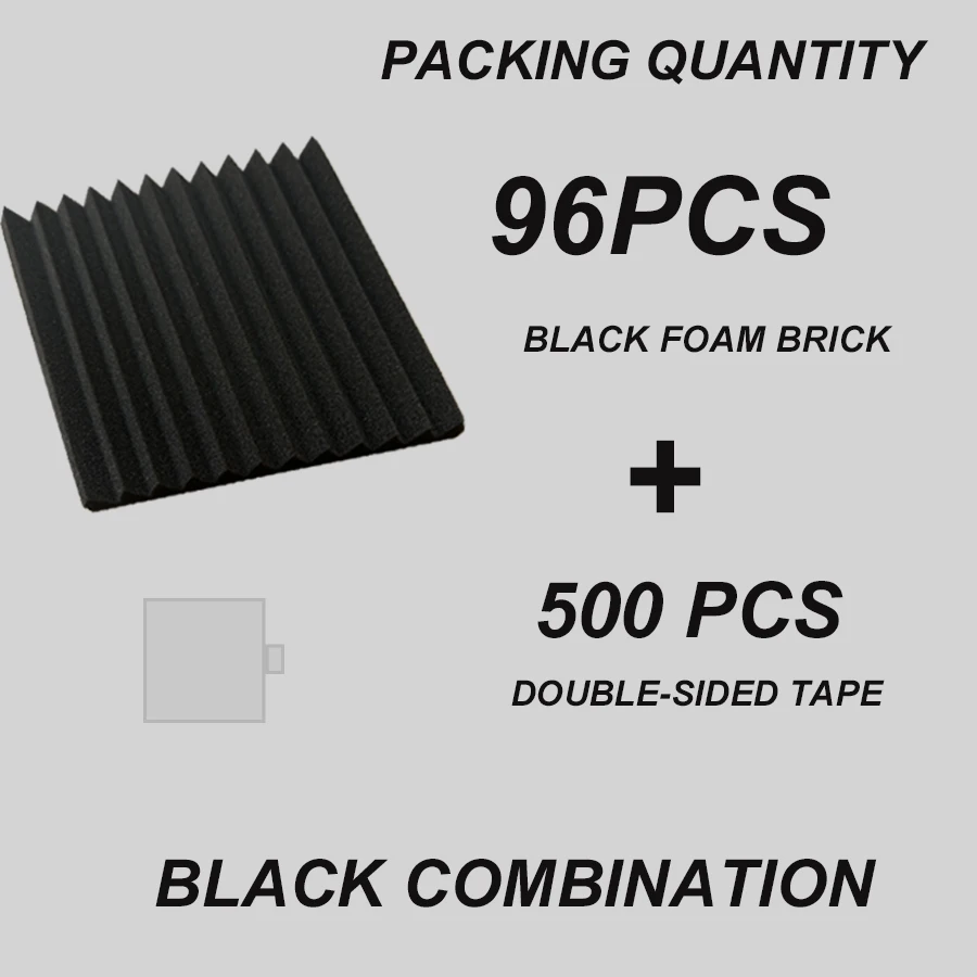 96 Pieces Black 12*12*1 inch Sound Absorption Foam Boards for Noise Control And Insulation
96 Pieces Black 12*12*1 inch Sound Absorption Foam Boards for Noise Control And Insulation