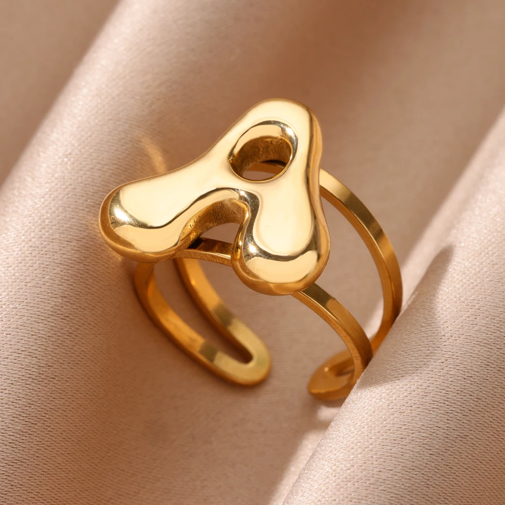 Stainless Steel Initial Rings For Women Men Gold Color Open Letter Ring Female Fashion Engagement Wedding Party Finger Jewelry
Stainless Steel Initial Rings For Women Men Gold Color Open Letter Ring Female Fashion Engagement Wedding Party Finger Jewelry