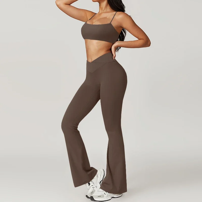 Skinny Women's Tracksuit Fitness Flared Leggings Set Sexy Sports Suit Pants and Underwear Matching Training Exercise Sportswear
Skinny Women's Tracksuit Fitness Flared Leggings Set Sexy Sports Suit Pants and Underwear Matching Training Exercise Sportswear