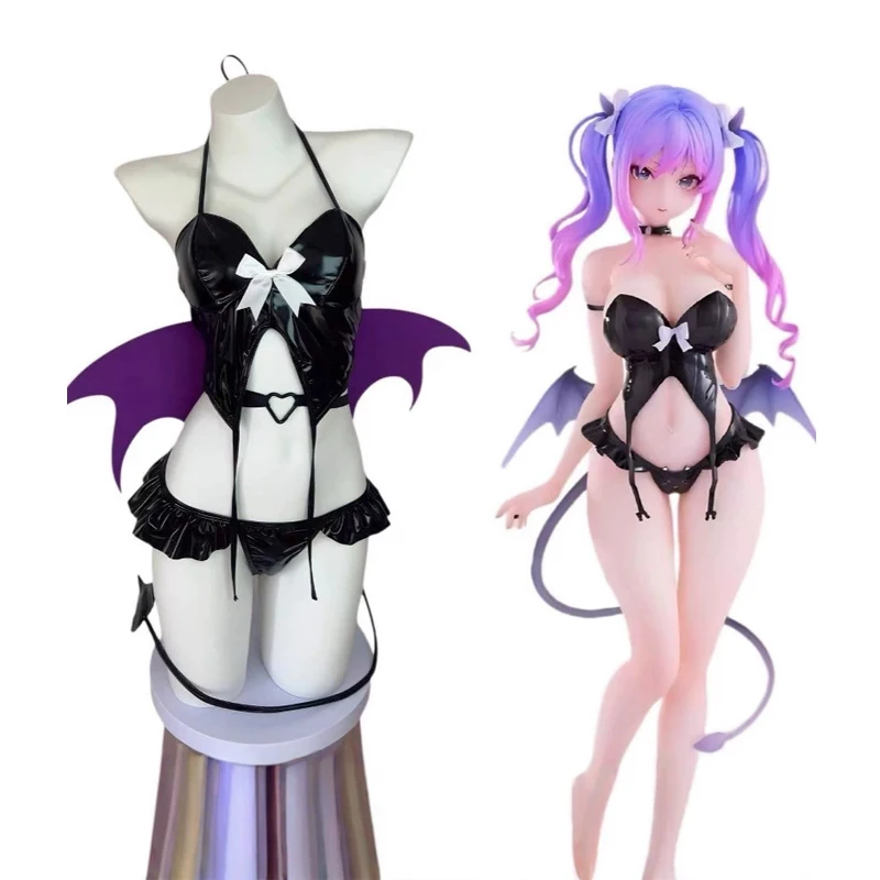 Аниме Суккуб Дьявол Косплей Костюм Женское Демон Белье с Крыльями Униформа Кожаный Топ Шорты Хэллоуин Карнавальный Наряд 
Аниме Суккуб Дьявол Косплей Костюм Женское Демон Белье с Крыльями Униформа Кожаный Топ Шорты Хэллоуин Карнавальный Наряд