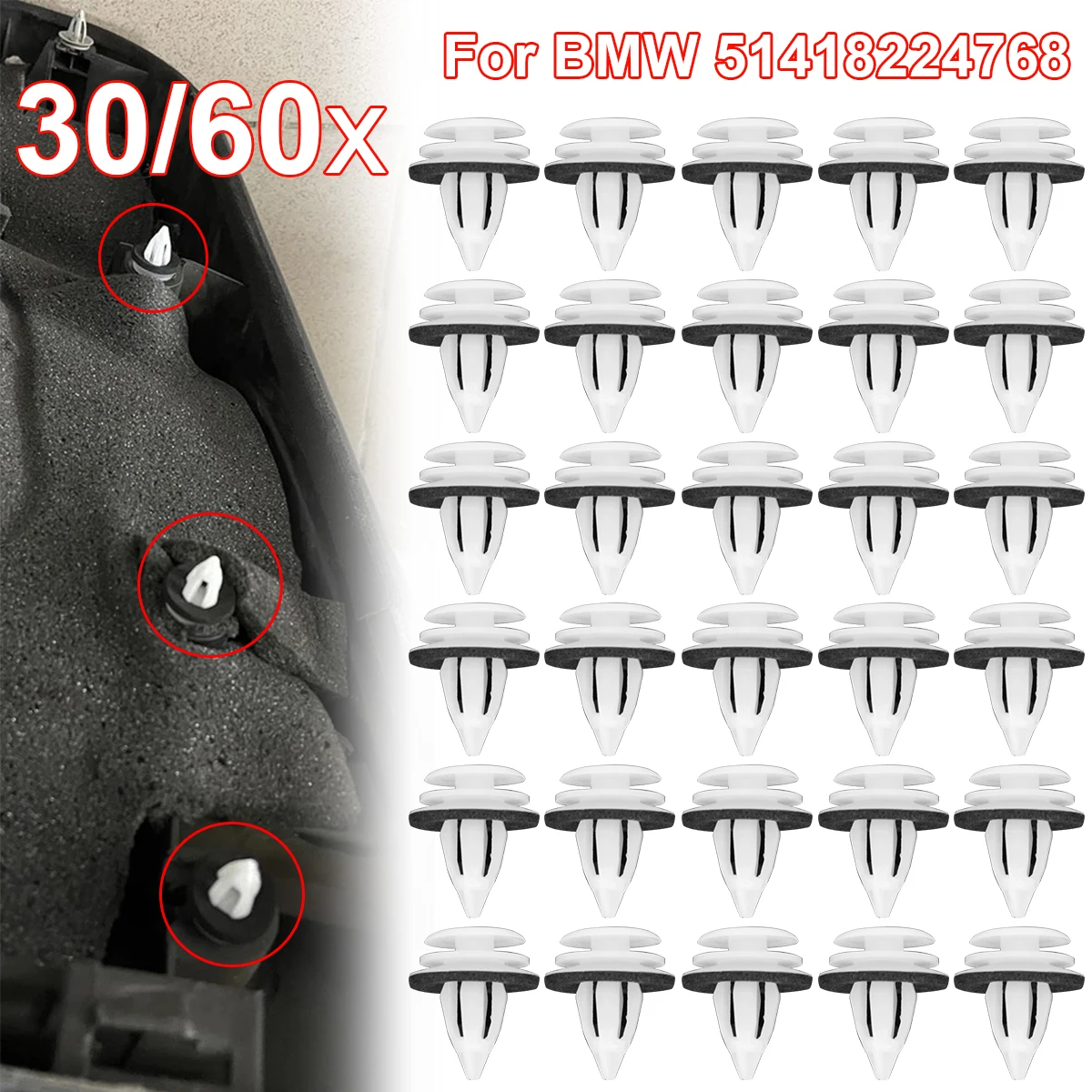 Car Door Panel Card Trim Clips Fixing Rivets 51418224768 For BMW X1 X2 X3 X4 X5 E53 X6 Z4 E61 E82 E90 E91 E92 E93 F20 F22 MINI
Car Door Panel Card Trim Clips Fixing Rivets 51418224768 For BMW X1 X2 X3 X4 X5 E53 X6 Z4 E61 E82 E90 E91 E92 E93 F20 F22 MINI